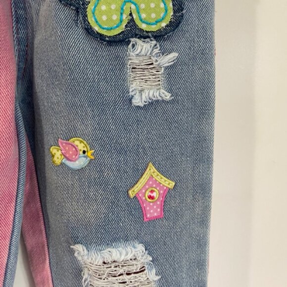 🌸 Hand-Embroidered Toddler Jeans (Size 12–18 Months) 🌸 NWT - Picture 3 of 16